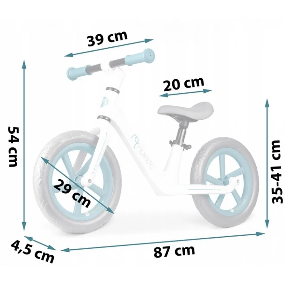 Bicicleta fara pedale , roti EVA, Light Flee Nukido - Albastru - Alb 2 ani+ [6]