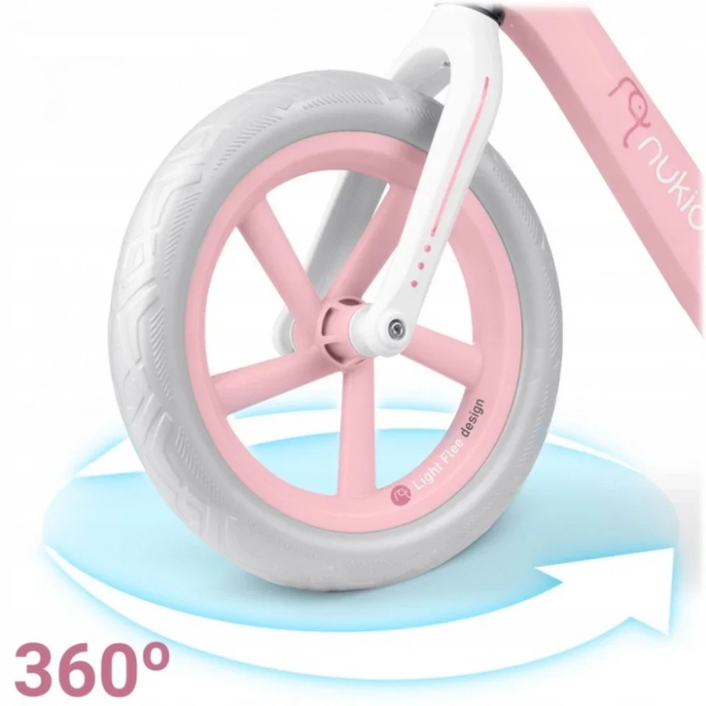 Bicicleta fara pedale , roti EVA, Light Flee Nukido - Roz 2 ani+ [4]