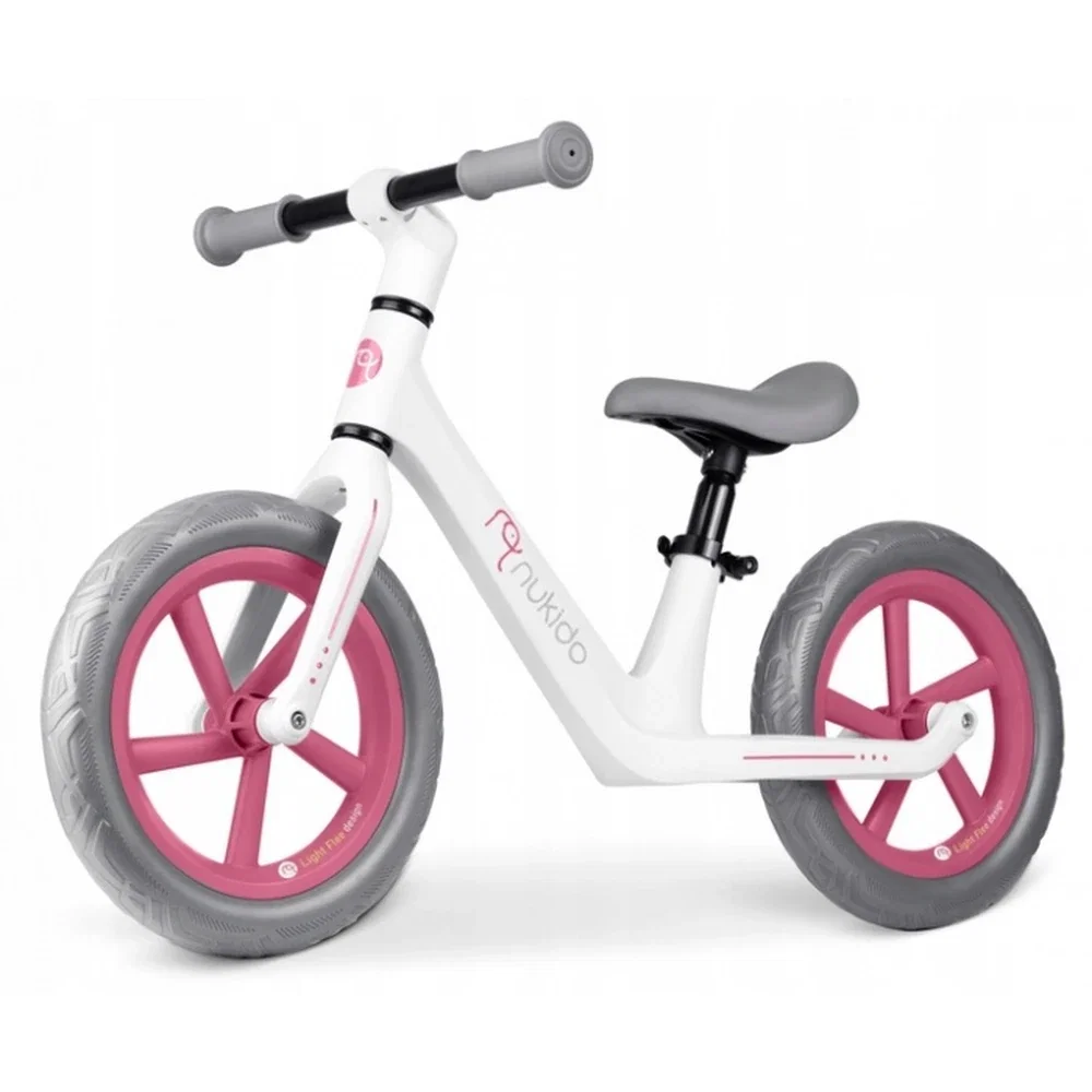 Bicicleta fara pedale , roti EVA, Light Flee Nukido - Roz - Alb 2 ani+ [1]