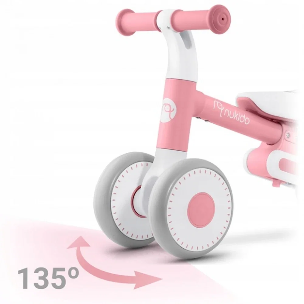 Bicicleta fara pedale , roti EVA, Nukido - Roz 1 an+ [5]