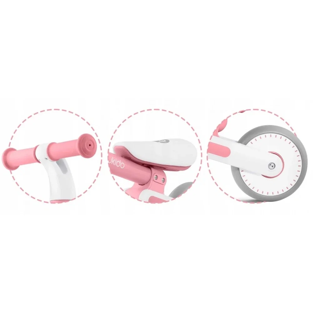 Bicicleta fara pedale , roti EVA, Nukido - Roz 1 an+ [4]