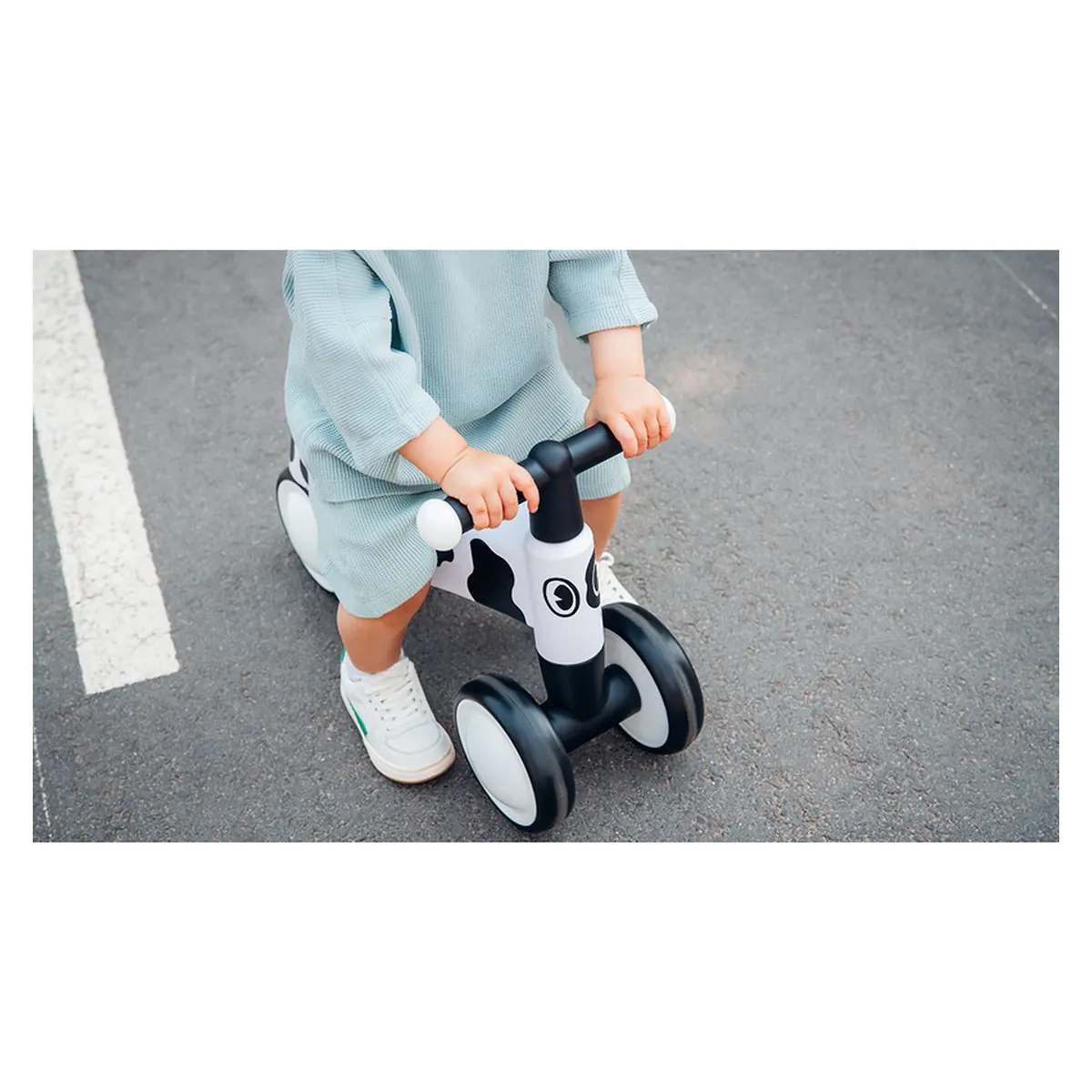 Bicicleta fara pedale, Sammy, Cu 4 roti, Din spuma EVA, Stabila, Manere moi, antiderapante, 12- 36 luni, Greutate [25]