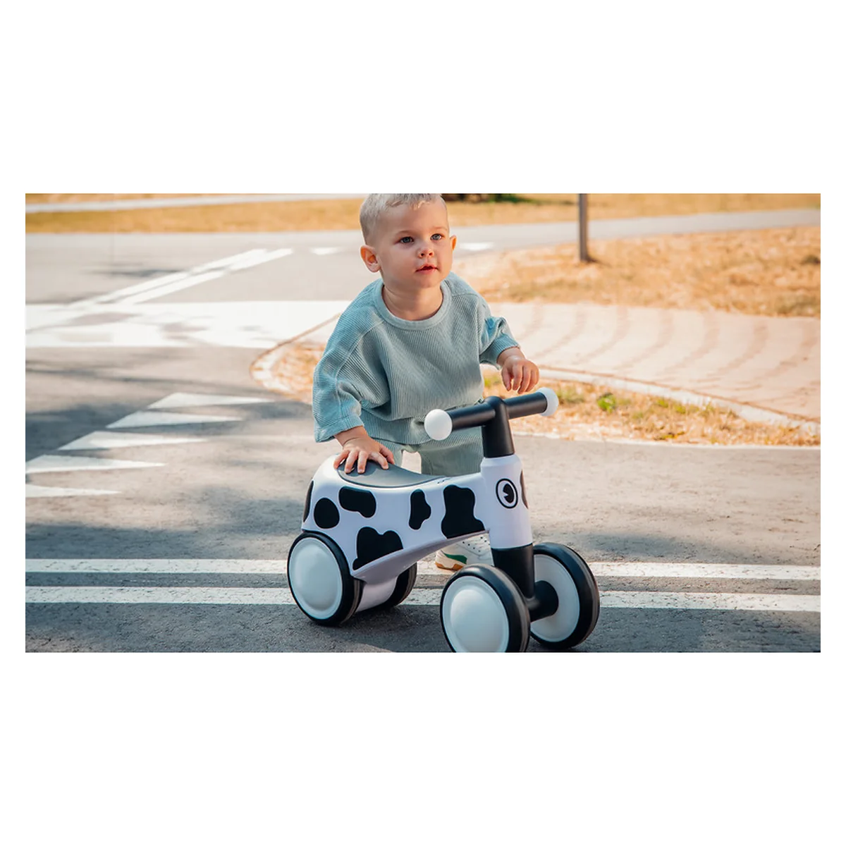 Bicicleta fara pedale, Sammy, Cu 4 roti, Din spuma EVA, Stabila, Manere moi, antiderapante, 12- 36 luni, Greutate [19]