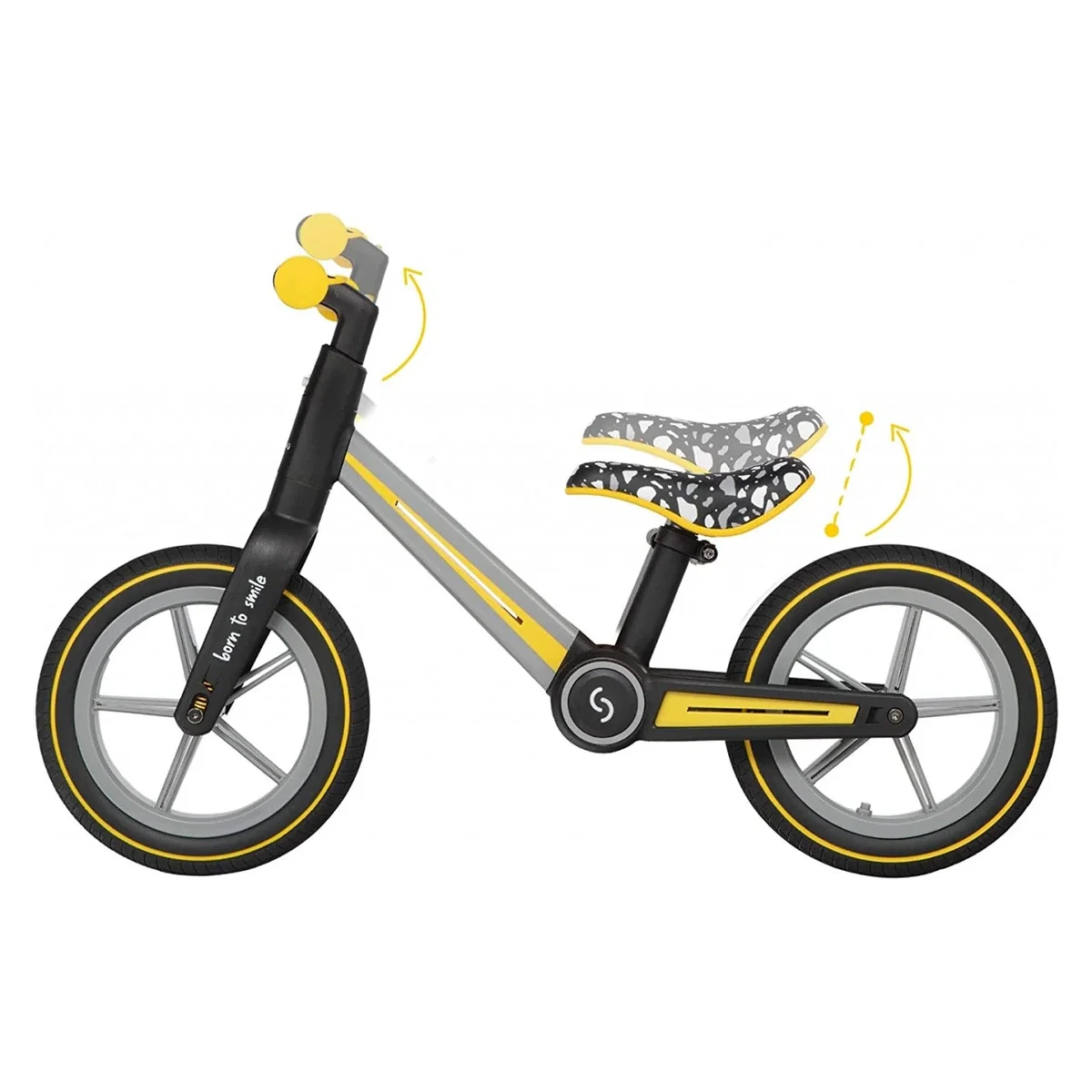 Bicicleta pliabila fara pedale Skiddou Ronny, Galben 2 ani [7]