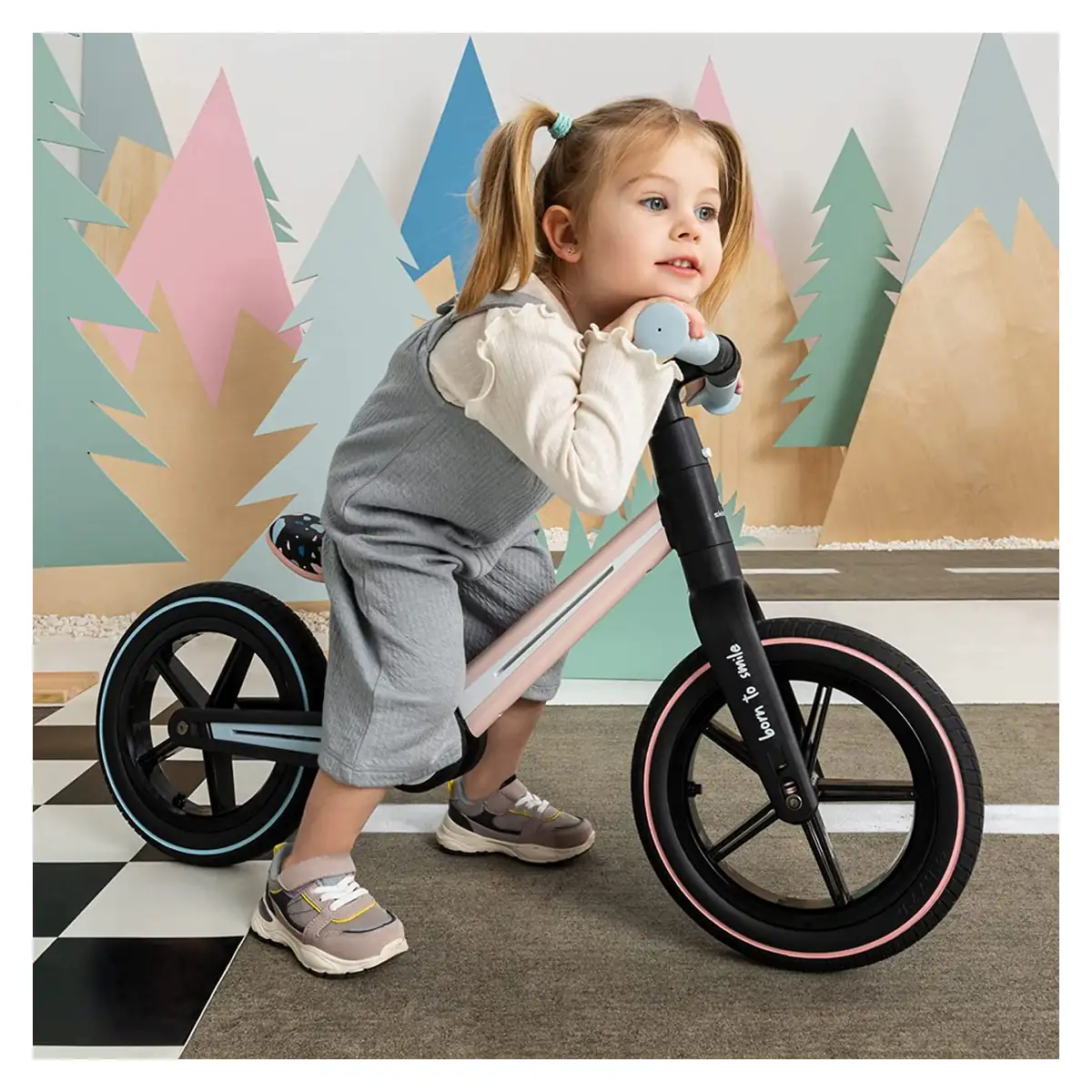 Bicicleta pliabila fara pedale Skiddou Ronny, Keep Pink, Roz 2 ani [12]
