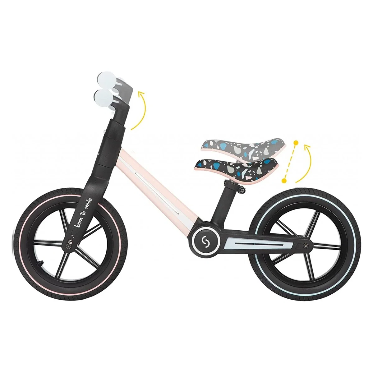 Bicicleta pliabila fara pedale Skiddou Ronny, Keep Pink, Roz 2 ani [5]