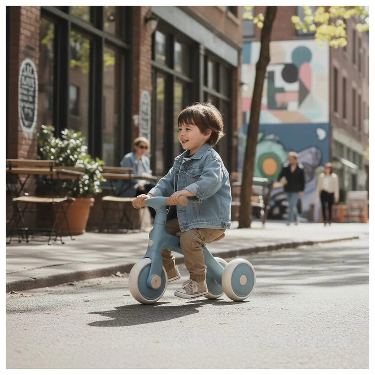 Bicicleta/tricicleta, 3 in 1 Petite&Mars, Multifunctionala, Cu/fara pedale, Ghidon directionabil, Sa reglabila pe inaltime, 2.3 kg, Pana la 25 kg, 12-36 luni, Albastru [13]