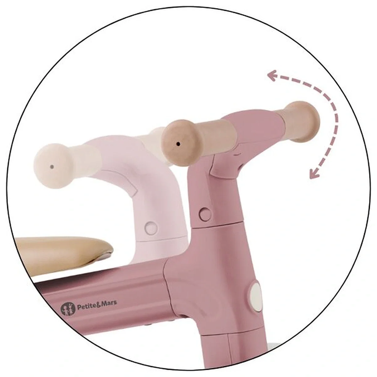 Bicicleta/tricicleta, 3 in 1 Petite&Mars, Multifunctionala, Cu/fara pedale, Ghidon directionabil, Sa reglabila pe inaltime, 2.3 kg, Pana la 25 kg, 12-36 luni, Roz [10]