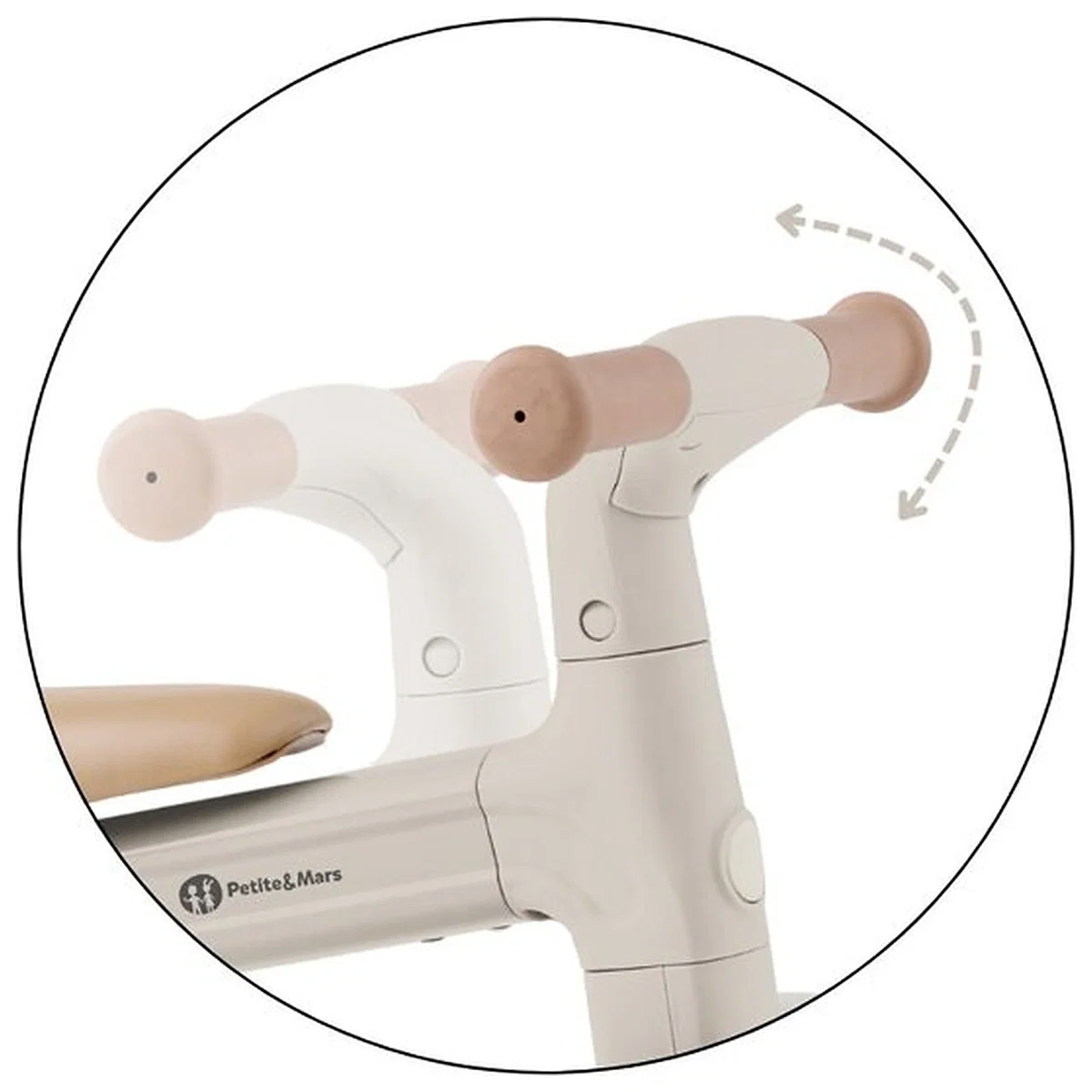 Bicicleta/tricicleta,3 in 1 Petite&Mars, Multifunctionala, Cu/fara pedale, Ghidon directionabil, Sa reglabila pe inaltime, 2.3 kg, Pana la 25 kg, 12-36 luni, Bej [7]