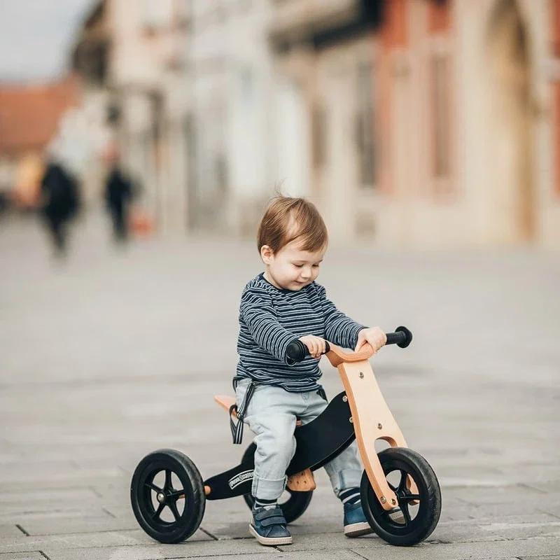 Bicicleta/tricicleta fara pedale, Free2Move, Din lemn, 2 in 1, Functie de bicicleta echilibru, 18 luni - 3 ani [9]