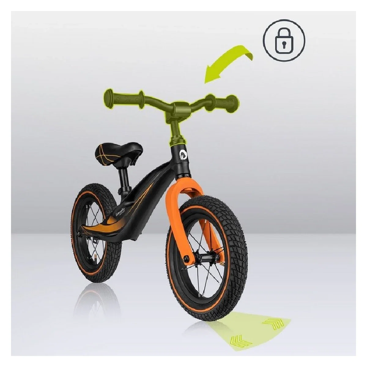 Bicicleta usoara Bart Air, Fara pedale, Cu roti gonflabile, Cu cadru din magneziu, Cu ghidon si sa reglabile, Greutate [17]