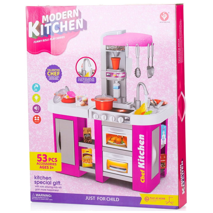 Bucatarie de jucarie Chipolino Kitchen, 72,5 cm, cu sistem de curgere apa, lumini, sunete si 53 accesorii [9]