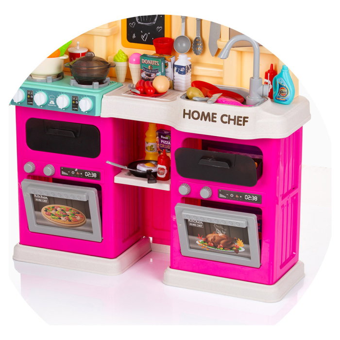 Bucatarie de jucarie Chipolino Kitchen, 83 cm, cu sistem de curgere apa, lumini, sunete si 85 accesorii [8]