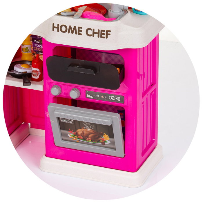 Bucatarie de jucarie Chipolino Kitchen, 83 cm, cu sistem de curgere apa, lumini, sunete si 85 accesorii [10]