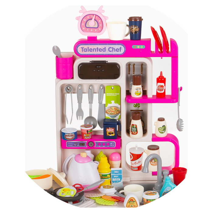 Bucatarie de jucarie Chipolino Kitchen, 93 cm, cu sistem de curgere apa, lumini, sunete si 113 accesorii [7]