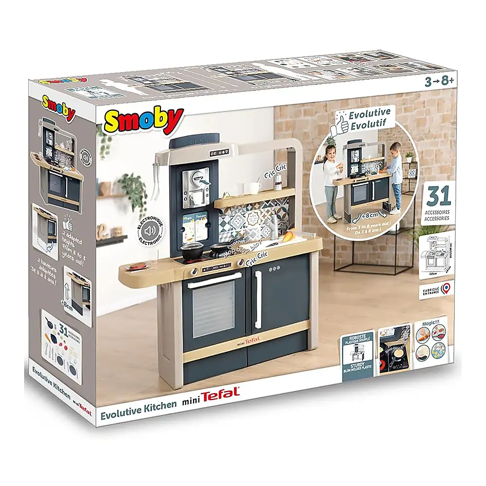 Bucatarie Smoby Tefal Evolutive albastru cu accesorii 3 ani [12]
