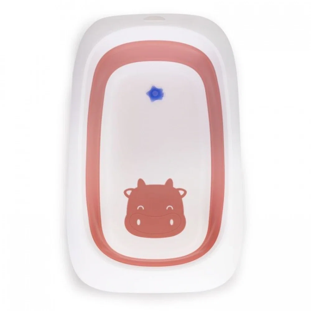 Cadita de baie pliabila cu dop de scurgere, Ecotoys - Roz [4]