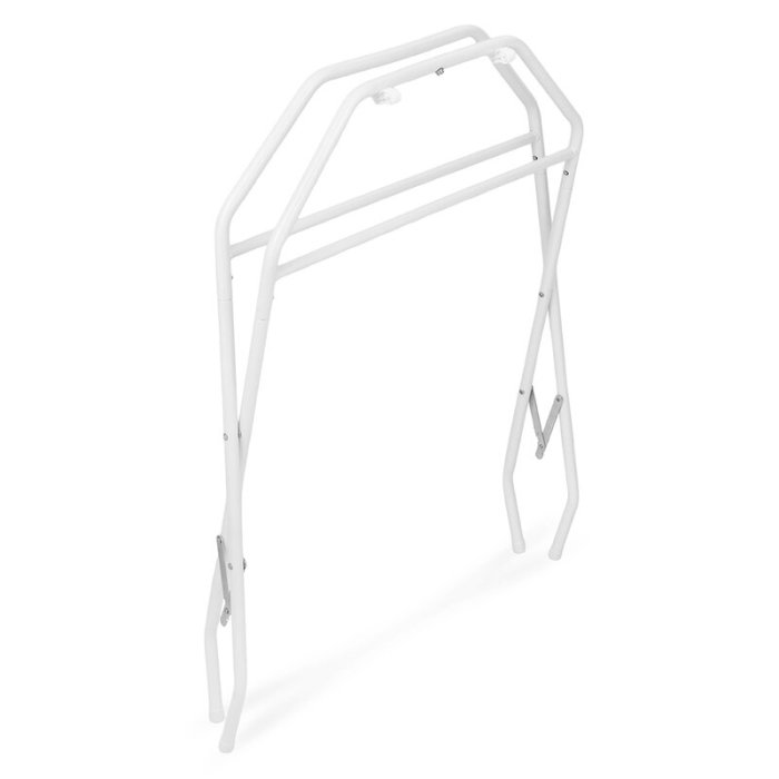 Cadita de baie pliabila, Qmini, Foldy Pro Care, Cu suport metalic si masuta de infasat, Cu termometru electronic, Cu dop si furtun pentru scurgere, Antiderapanta, 80×49 cm, Alb/Gri [10]