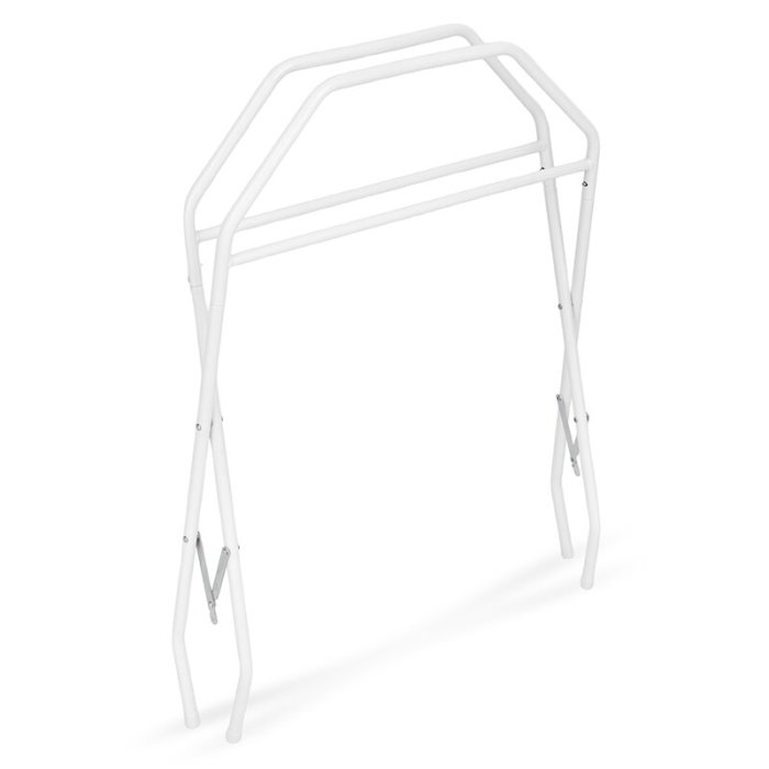 Cadita de baie pliabila, Qmini, Foldy Pro, Cu suport metalic si pernuta de baie, Cu termometru electronic, Cu dop si furtun pentru scurgere, Antiderapanta, 80×49 cm, Alb/Gri [10]