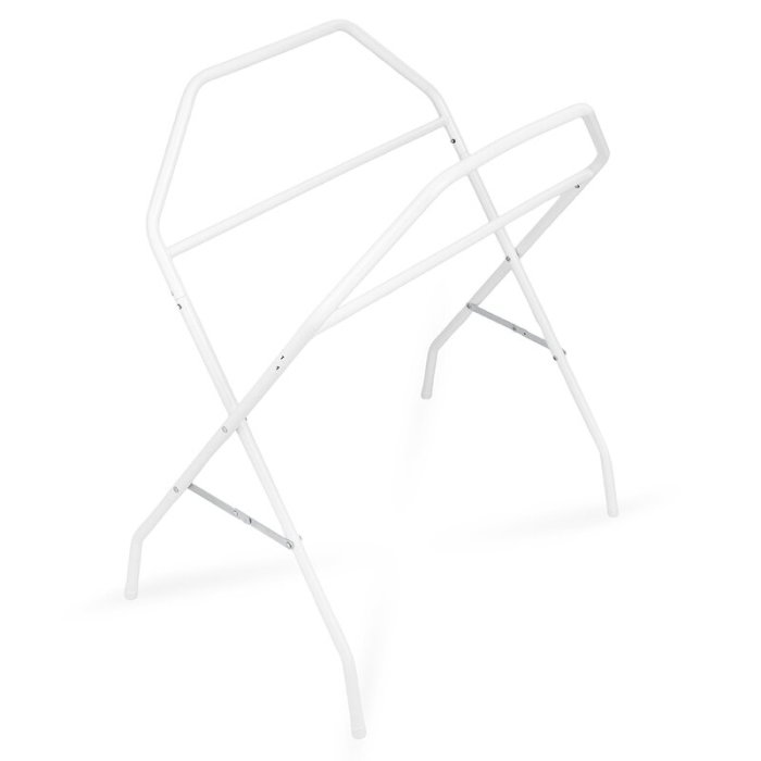 Cadita de baie pliabila, Qmini, Foldy Pro, Cu suport metalic si pernuta de baie, Cu termometru electronic, Cu dop si furtun pentru scurgere, Antiderapanta, 80×49 cm, Alb/Gri [9]
