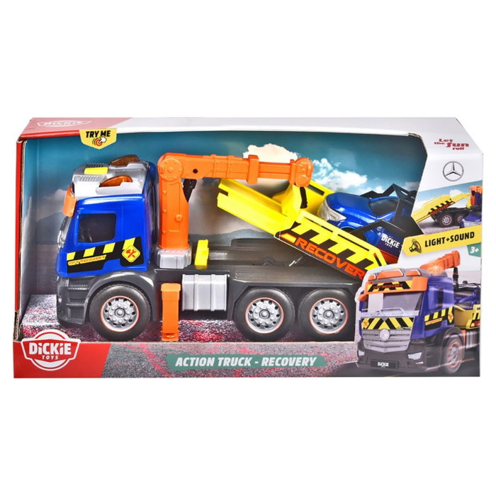 Camion de tractare Dickie Toys Mercedes Recovery cu masinuta 3 ani + [7]