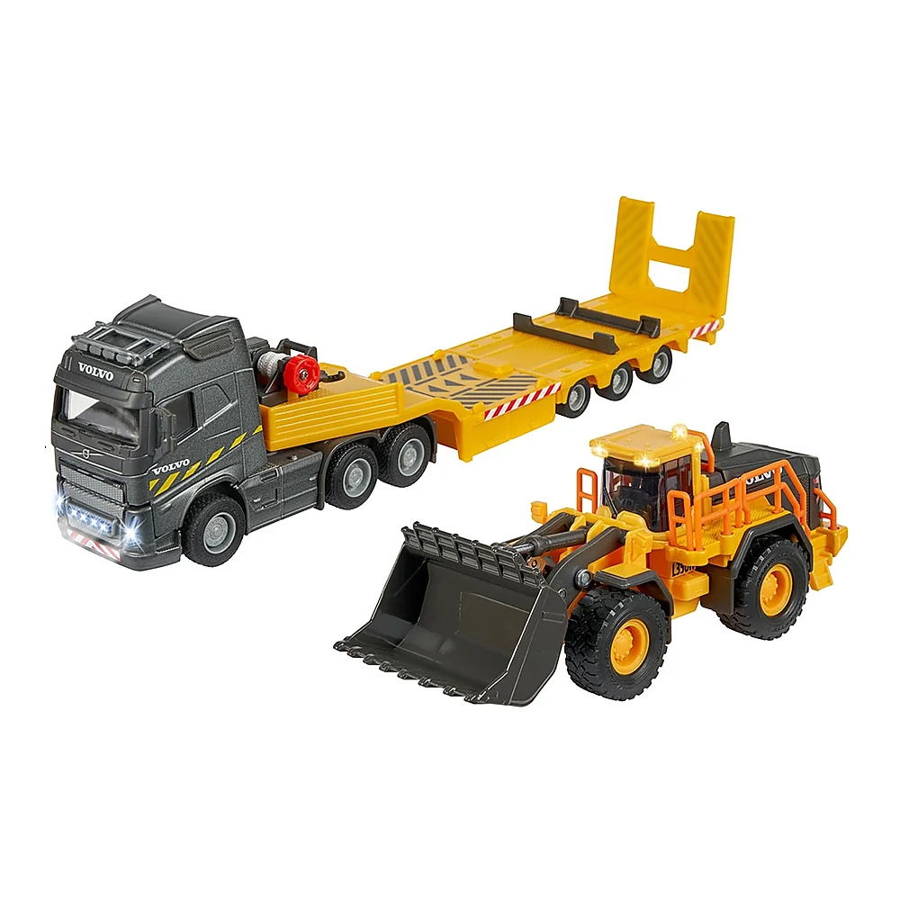 Camion Majorette Volvo cu remorca si buldozer 3 ani + [2]