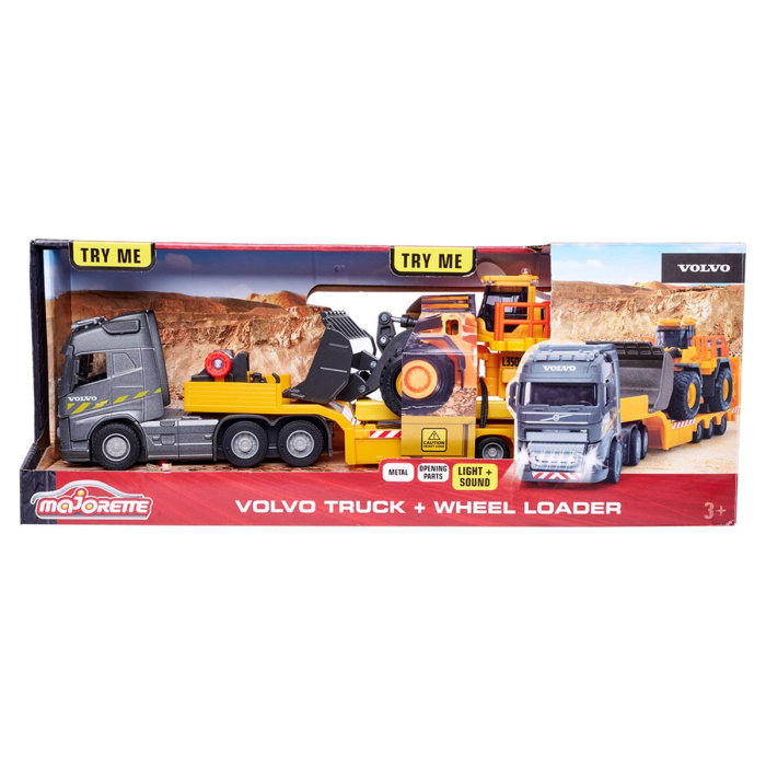 Camion Majorette Volvo cu remorca si buldozer 3 ani + [13]