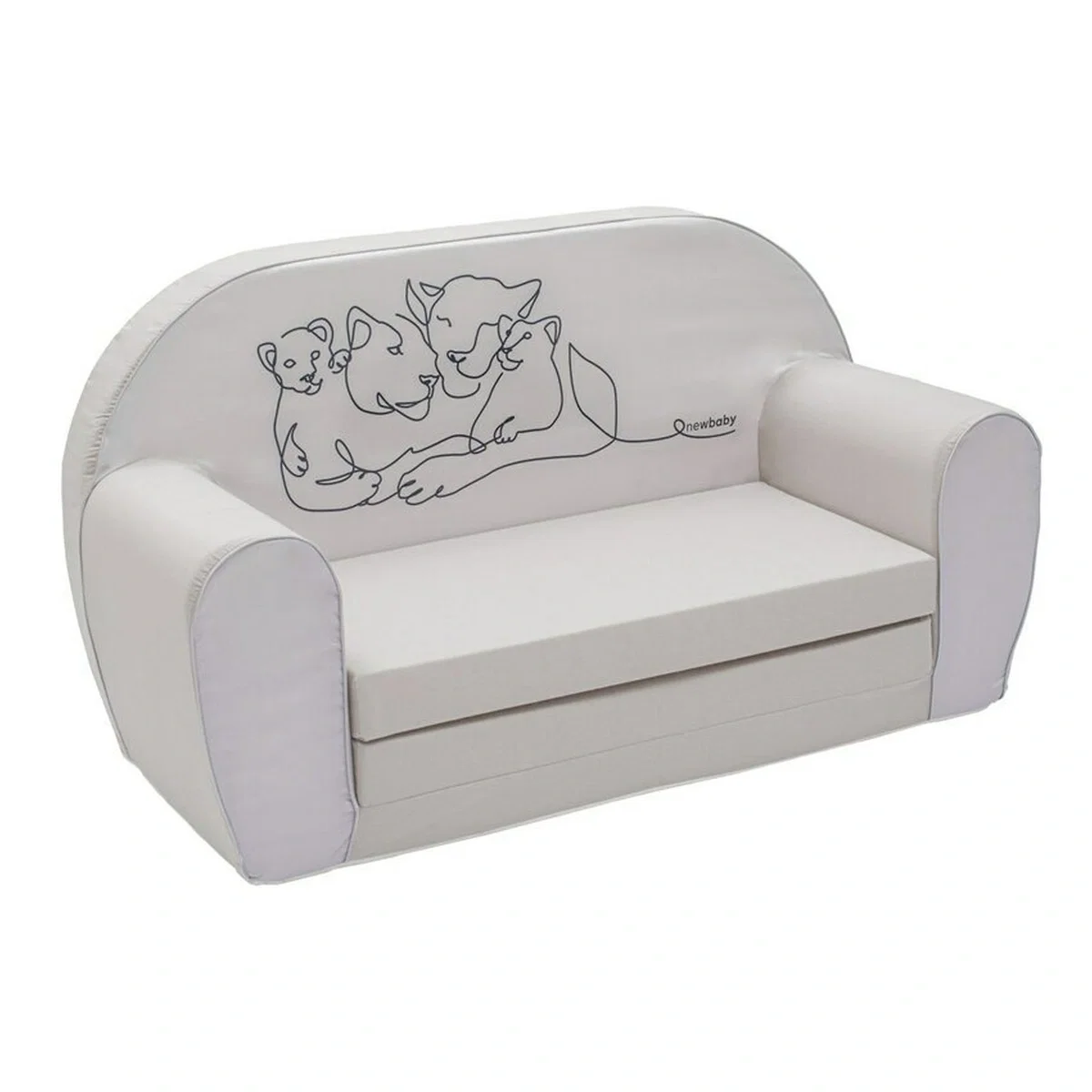 Canapea extensibila, New Baby, Din spuma, 42x78x35 cm, 9 luni-5 ani, Leu [2]