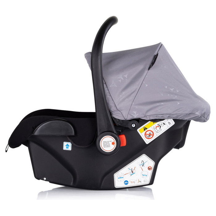 Carucior Bebe 3 in 1 Chipolino Marbella Cloud Grey, cu Landou, Scaun Auto i-Size si Geanta 0 luni [17]