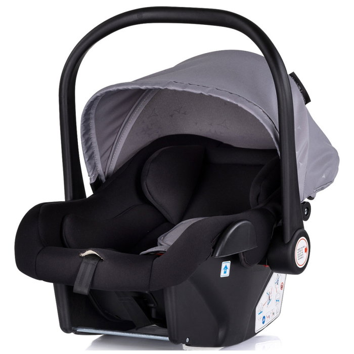 Carucior Bebe 3 in 1 Chipolino Marbella Cloud Grey, cu Landou, Scaun Auto i-Size si Geanta 0 luni [16]