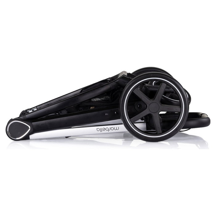 Carucior Bebe 3 in 1 Chipolino Marbella Cloud Grey, cu Landou, Scaun Auto i-Size si Geanta 0 luni [12]