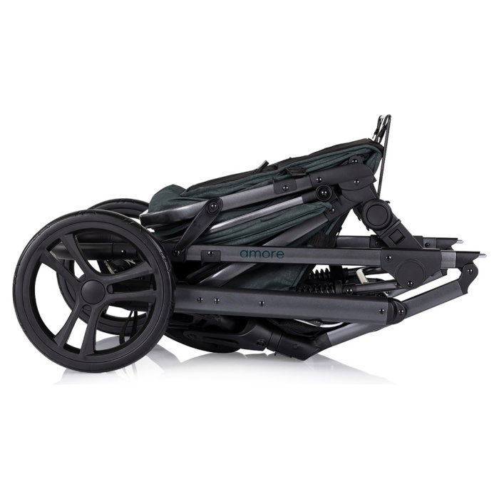 Carucior Bebe 2 in 1 Chipolino Amore Basil, Sezut Reversibil si Transformabil in Landou, cu Geanta si Accesorii 0 luni [9]
