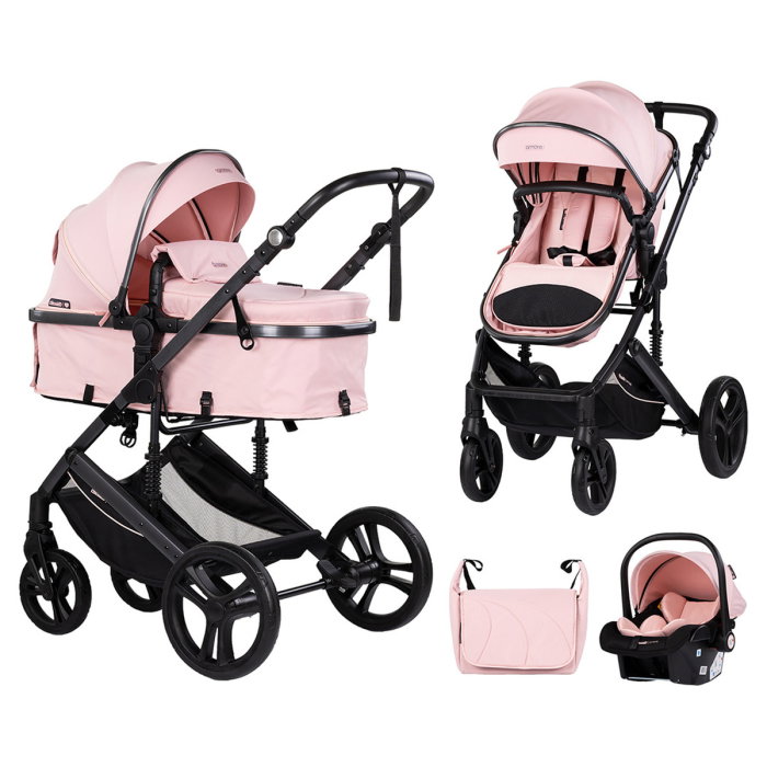 Carucior Chipolino Amore 3 in 1 powder pink 0 luni [1]
