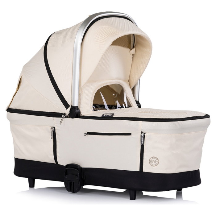 Carucior Chipolino Aurora 3 in 1, pana la 22 kg, scoica auto i-size, cadru usor, pliere usoara, husa picioare, sezut reversibil, gentuta inclusa, Cashmere [15]
