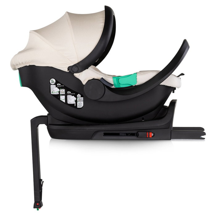 Carucior Chipolino Aurora 3 in 1, pana la 22 kg, scoica auto i-size, cadru usor, pliere usoara, husa picioare, sezut reversibil, gentuta inclusa, Cashmere [23]