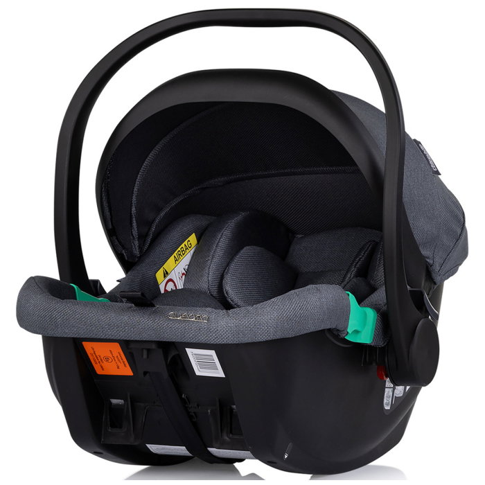 Carucior Chipolino Aurora 3 in 1, pana la 22 kg, scoica auto i-size, cadru usor, pliere usoara, husa picioare, sezut reversibil, gentuta inclusa, Charcoal [19]