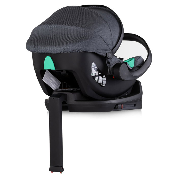 Carucior Chipolino Aurora 3 in 1, pana la 22 kg, scoica auto i-size, cadru usor, pliere usoara, husa picioare, sezut reversibil, gentuta inclusa, Charcoal [22]