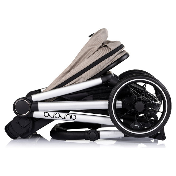 Carucior Chipolino Aurora 3 in 1, pana la 22 kg, scoica auto i-size, cadru usor, pliere usoara, husa picioare, sezut reversibil, gentuta inclusa, Latte [17]