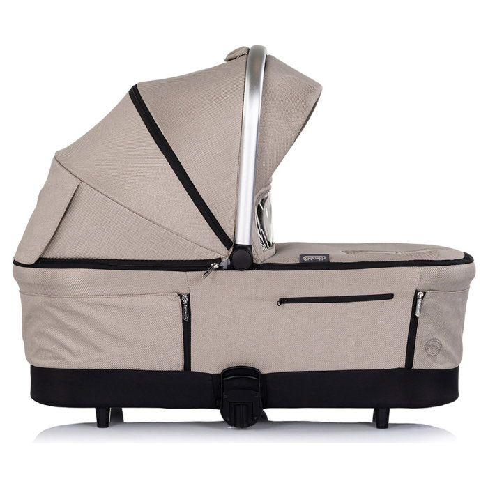 Carucior Chipolino Aurora 3 in 1, pana la 22 kg, scoica auto i-size, cadru usor, pliere usoara, husa picioare, sezut reversibil, gentuta inclusa, Latte [16]