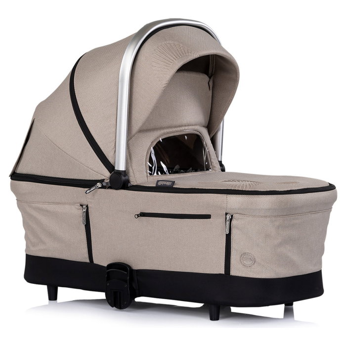 Carucior Chipolino Aurora 3 in 1, pana la 22 kg, scoica auto i-size, cadru usor, pliere usoara, husa picioare, sezut reversibil, gentuta inclusa, Latte [15]