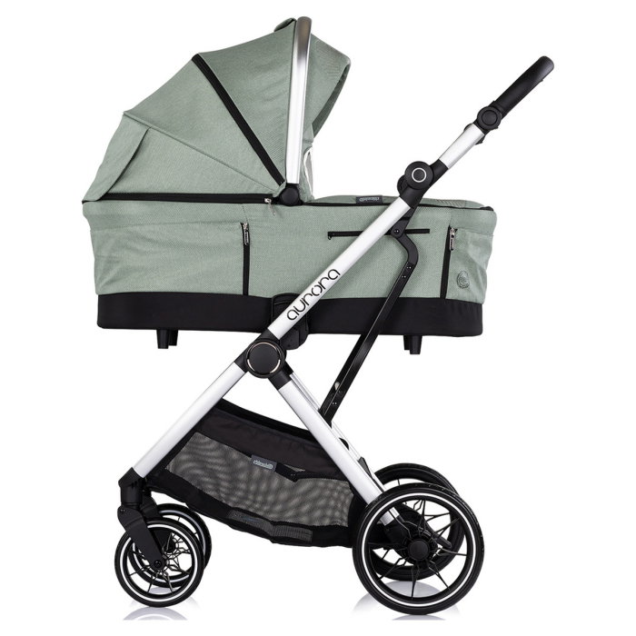 Carucior Chipolino Aurora 3 in 1, pana la 22 kg, scoica auto i-size, cadru usor, pliere usoara, husa picioare, sezut reversibil, gentuta inclusa, Matcha [3]