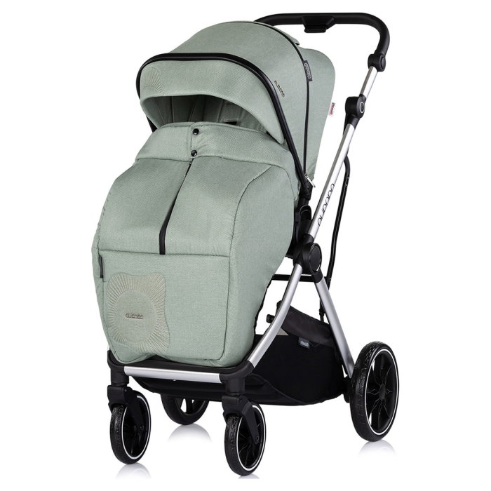Carucior Chipolino Aurora 3 in 1, pana la 22 kg, scoica auto i-size, cadru usor, pliere usoara, husa picioare, sezut reversibil, gentuta inclusa, Matcha [7]
