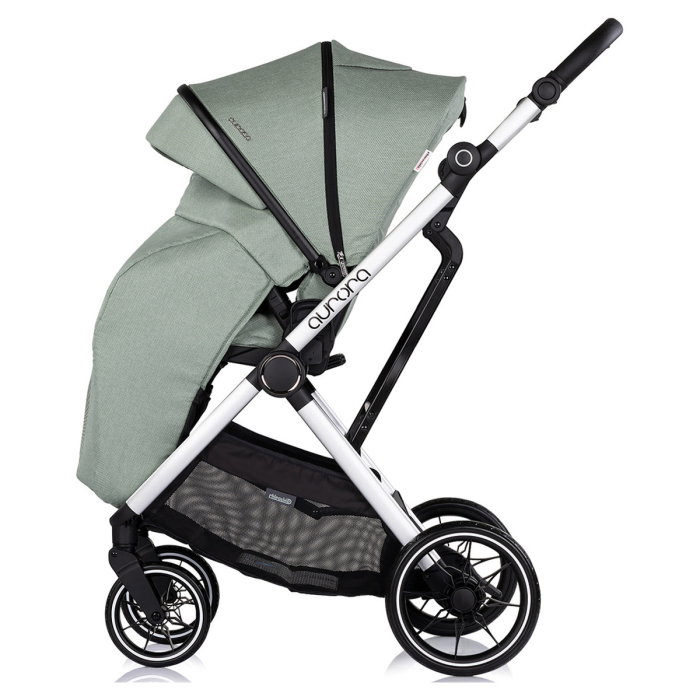 Carucior Chipolino Aurora 3 in 1, pana la 22 kg, scoica auto i-size, cadru usor, pliere usoara, husa picioare, sezut reversibil, gentuta inclusa, Matcha [11]