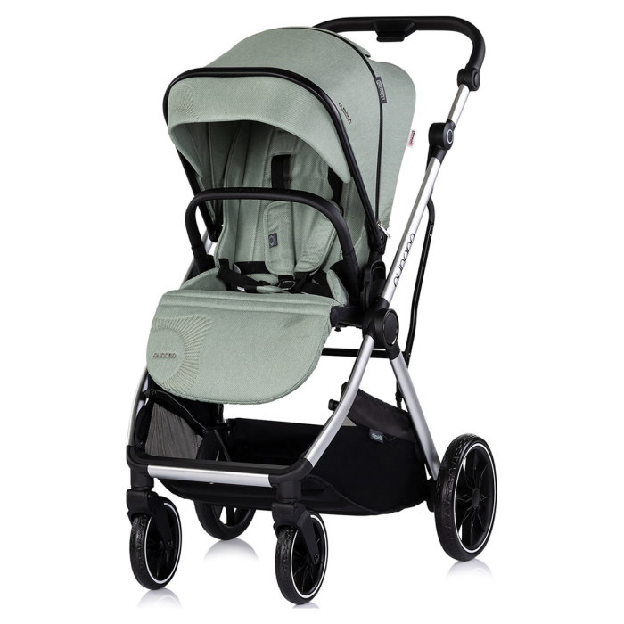 Carucior Chipolino Aurora 3 in 1, pana la 22 kg, scoica auto i-size, cadru usor, pliere usoara, husa picioare, sezut reversibil, gentuta inclusa, Matcha [6]
