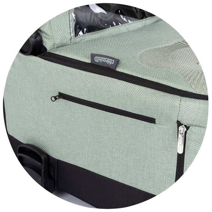 Carucior Chipolino Aurora 3 in 1, pana la 22 kg, scoica auto i-size, cadru usor, pliere usoara, husa picioare, sezut reversibil, gentuta inclusa, Matcha [33]