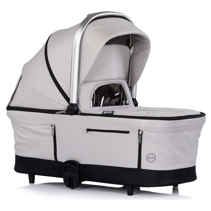 Carucior Chipolino Aurora 3 in 1, pana la 22 kg, scoica auto i-size, cadru usor, pliere usoara, husa picioare, sezut reversibil, gentuta inclusa, Platinum [15]