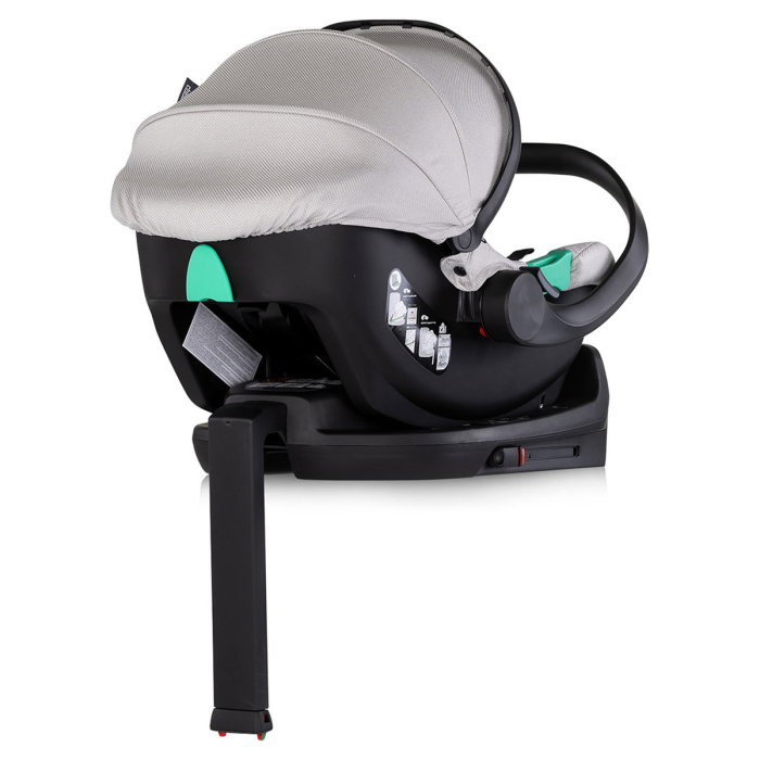 Carucior Chipolino Aurora 3 in 1, pana la 22 kg, scoica auto i-size, cadru usor, pliere usoara, husa picioare, sezut reversibil, gentuta inclusa, Platinum [22]
