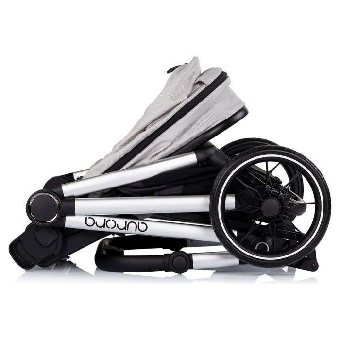 Carucior Chipolino Aurora 3 in 1, pana la 22 kg, scoica auto i-size, cadru usor, pliere usoara, husa picioare, sezut reversibil, gentuta inclusa, Platinum [17]