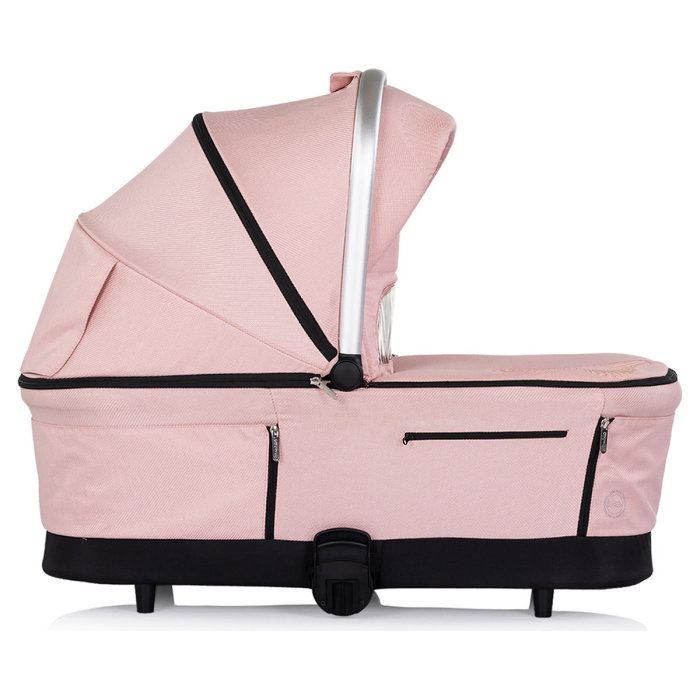 Carucior Chipolino Aurora 3 in 1, pana la 22 kg, scoica auto i-size, cadru usor, pliere usoara, husa picioare, sezut reversibil, gentuta inclusa, Powder pink - roz [16]