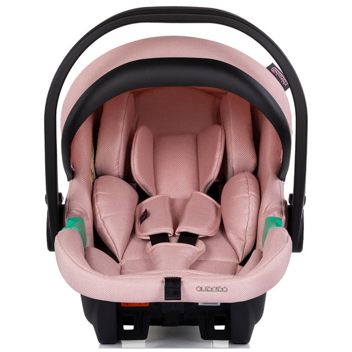 Carucior Chipolino Aurora 3 in 1, pana la 22 kg, scoica auto i-size, cadru usor, pliere usoara, husa picioare, sezut reversibil, gentuta inclusa, Powder pink - roz [21]
